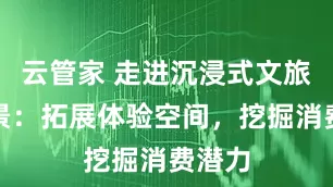 云管家 走进沉浸式文旅新场景：拓展体验空间，挖掘消费潜力